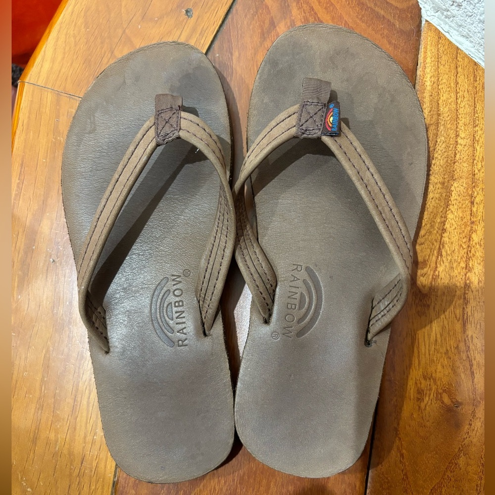 Rainbow sandals, little kids 13/1, leather